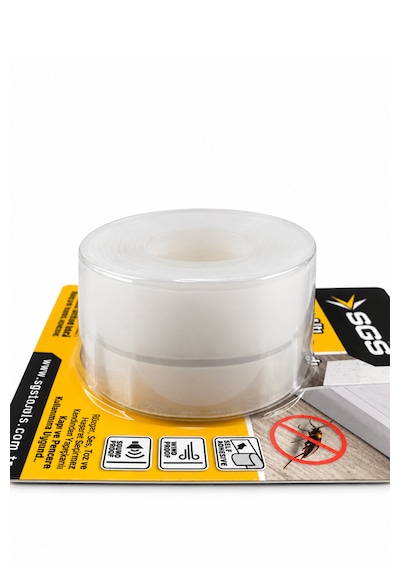Kapı Altı İzolasyon Bandı Yapışkanlı Şeffaf Kesilebilir Rüzgar, Toz, Ses Ve Haşere Önleyici Isı Yalıtım 35 Mm X 3 M