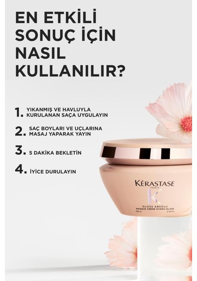 Kerastase Gloss Absolu Kalın Telli Ve Elektriklenmeye Eğilimli Saçlar Için Nemlendiren Maske 200 Ml
