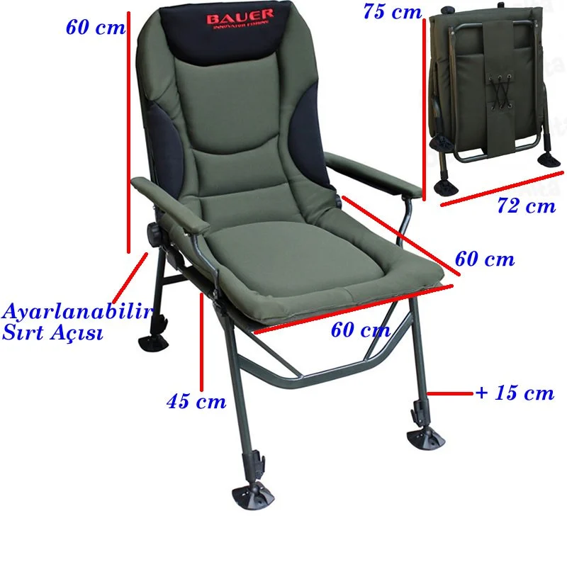 Bauer Neoprene Kamp Sandalyesi Haki