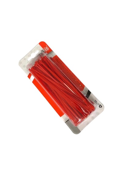 Tek-iş Kırmızı Cırt Kelepçe Kablo Bağı Seti 100mm X 2.5mm 100 Adet, Pratik Ve Dayanıklı Kablo Düzenleyici