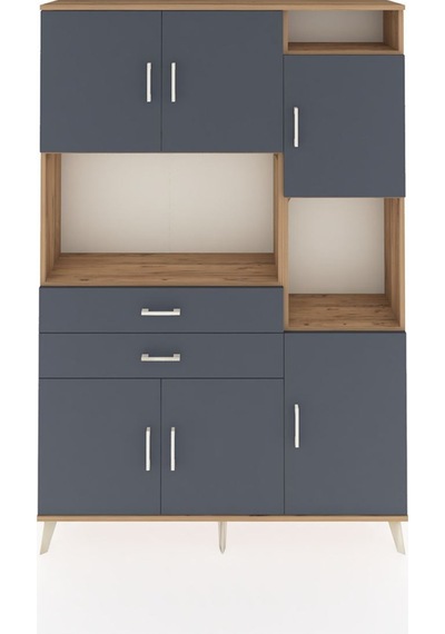 Arges Dolap 9 Raflı 2 Çekmeceli 6 Kapaklı 132x30x195 Çam-antrasit/antrasit Antrasıt/antrasıt Arges Dolap 9 Raflı 2 Çekmeceli 6 Kapaklı 132x30x195 Çam-antrasit/antrasit Antrasıt/antrasıt
