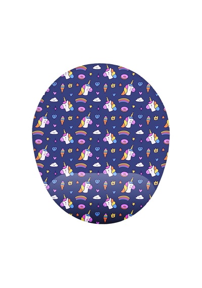 Desenli Bilek Destekli Mouse Pad