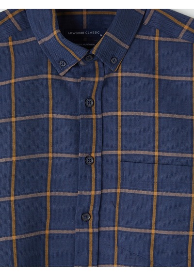 Lcwaıkıkı Classic Sarı Regular Fit Ekose Erkek Gömlek