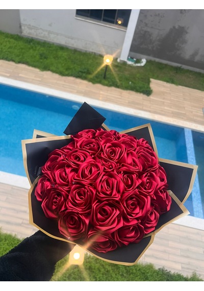 E-Çiçek 30'lu Gül Buketi Bordo Bordo
