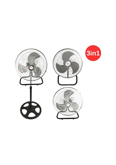 Bvn Bahçıvan Fiev 18" 45 Cm 130 Watt 220/230 Volt Monofaze 3in1 Ayaklı-duvar-masa Tipi Vantilatör