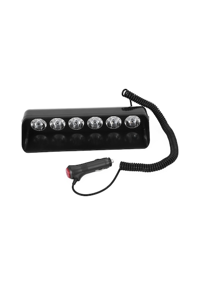 Eraks Araç Içi Vantuzlu Çakar Lamba Kırmızı - Mavi Renk 6 Led 12V