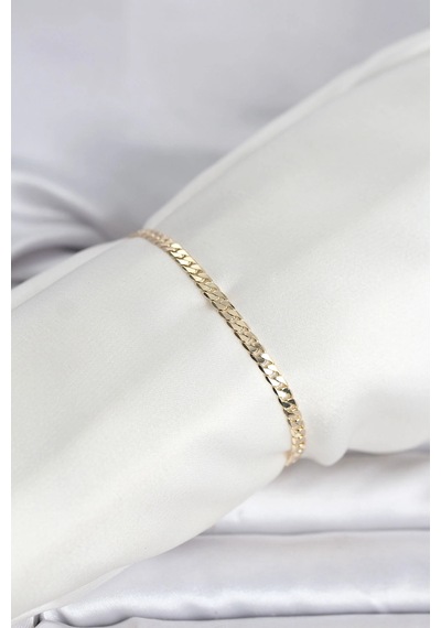 Ceylan Adam Cm 14k Gold Renk Zincirli Model Kadın Bileklik Çok Renkli