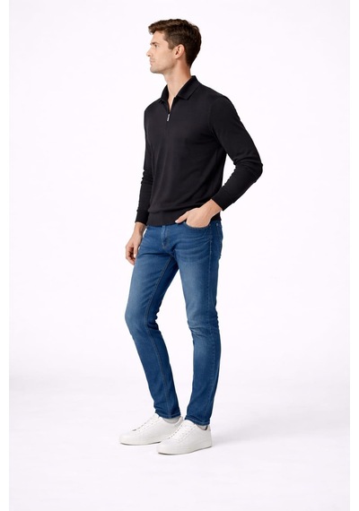 Alexandergardi Erkek Fermuarlı Sweatshirt Siyah
