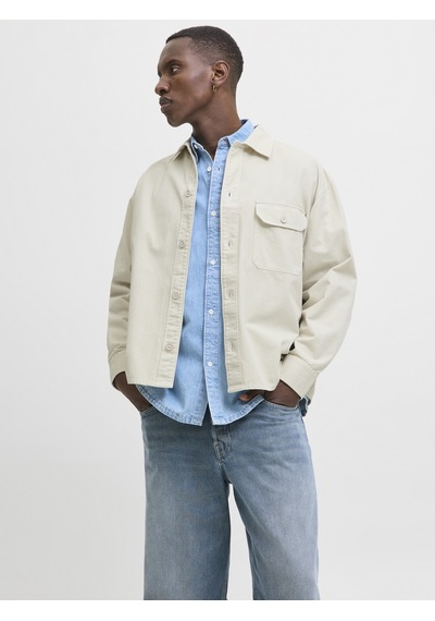 Jack & Jones Jack Jones Erkek Tek Cepli Uzun Kollu Gömlek 12279575 Bej
