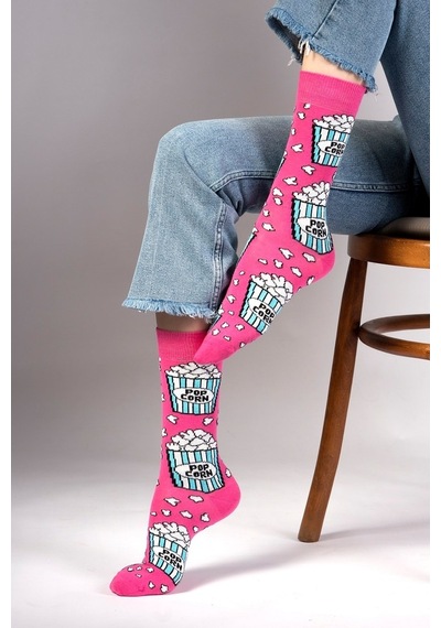 Ozzy Socks Pop Corn Desenli Çorap (407226998) Çok Renkli