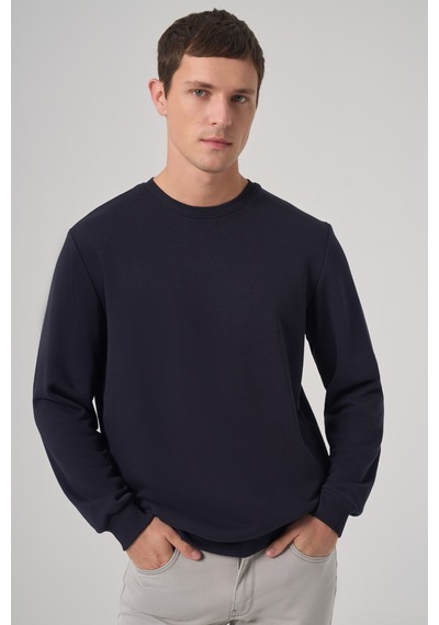 Morven Erkek Lacivert Basic Bisiklet Yaka Sweatshirt 26ks063001200 Lacivert