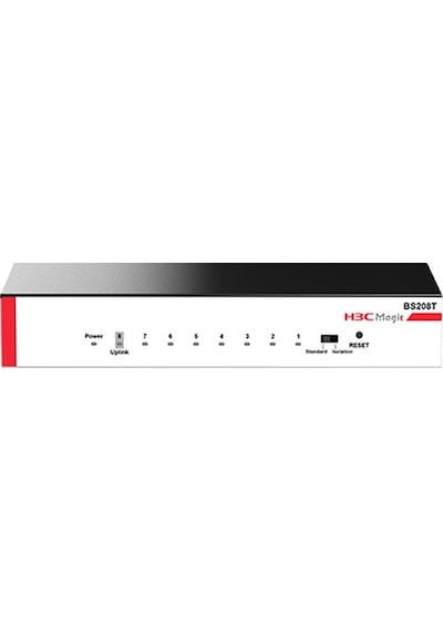 H3c Magic BS208T 8 Port GigaBit 1 Port GigaBit Uplink Metal Kasa Yönetilemez Masaüstü Switch