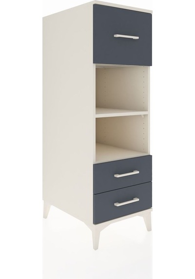 Kronos Dolap 2 Raflı 3 Çekmeceli 44x59x134 Aytaşı-antrasit Aytaşı