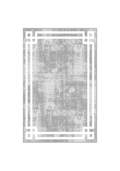 Rovigo Home Dijital Baskı Yıkanabilir Kaymaz Taban Salon Halısı Rvg0495 Gri
