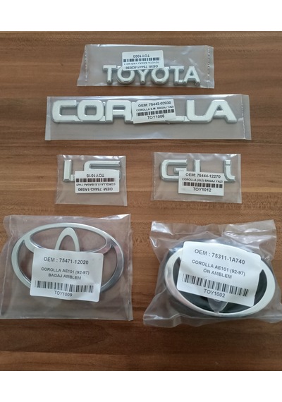 Toyota Corolla 1.6 Gli Bagaj Yazısı Ön Ve Arka Arma Corolla Ae101