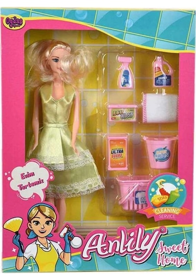 Kutuda Anlily Temizlik Setli Bebek 2442