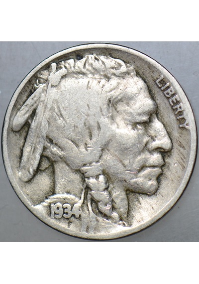 Amerika 5 Cent 1934 D. Buffalo Nıckel.