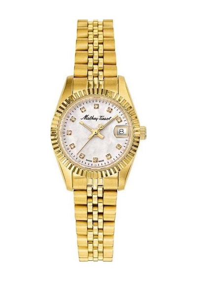 Mathey Tissot D710pı Swiss Made Çelik Kordon 5 Atm Suya Dayanıklı Altın Renk Kadın Kol Saati Altın