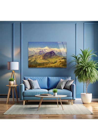 Karlı Dağ Zirvesi - Cam Tablo - Deg0945 90 X 60 Cm