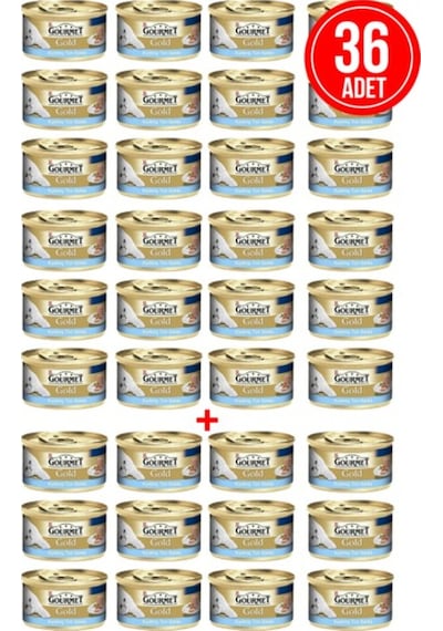 Gourmet Gold Kıyılmış Ton Balıklı Yaş Kedi Maması 85 Gr X 36 Adet