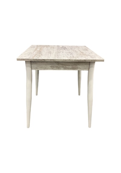 Mendel Masa Ve Eyfel Sandalye Takımı, Kristal, 70x70 Beyaz