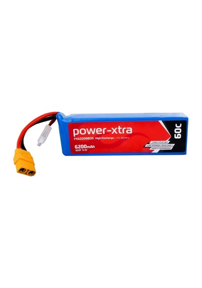 Power-xtra Px6200wb3s - 3s1p - 11.1v 6200 Mah Li-polymer Pil - 60c