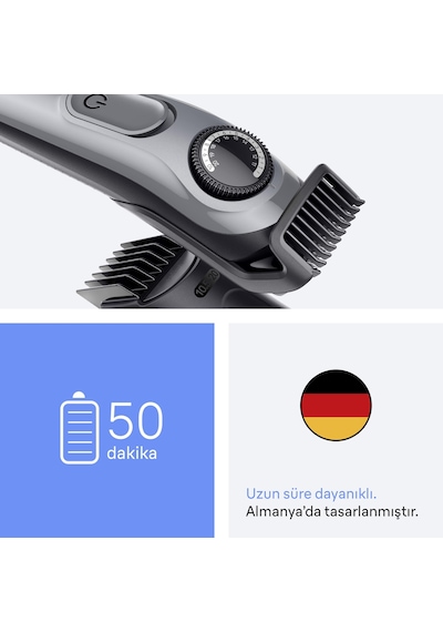 Braun Sakal Düzeltici Series 3, +5 Aksesuar, 40 Uzunluk, Keskin Bıçak, Bt3560