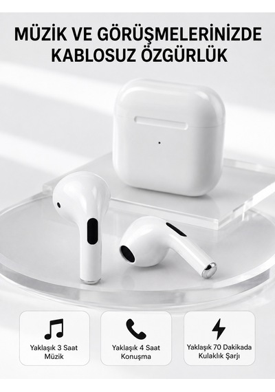 Bluetooth 5.3 Tws Kablosuz Kulak İçi Kulaklık 25 Metre Menzil Şarj Kutulu - Lisinya 0