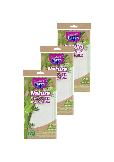 Natura Bambu Bez 2'li Paket 30 X 30 Cm Üçlü Set Diğer