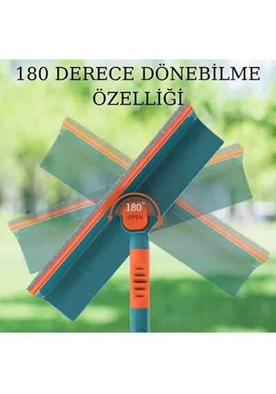 Jouis Cam Silme Aparatı 180 Derece Dönebilen Teleskopik Çift Taraflı Pratik Uzayabilen Cam Silme Paspası Diğer