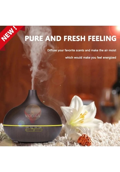 Torvi Uzaktan Kumandalı 550 Ml Aroma Difüzörü Ultrasonik Hava Nemlendirici 7 Renk Led