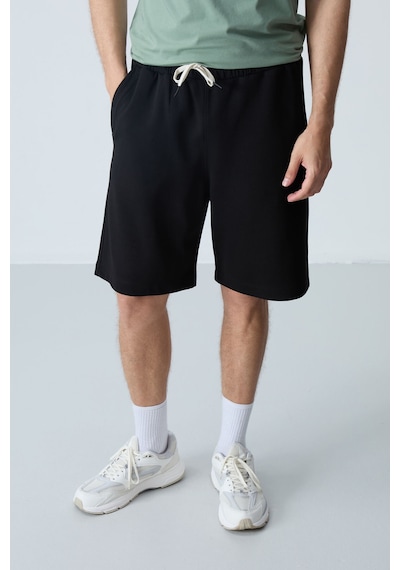 Air Jones Tommy Life Siyah Pamuklu Kalın Yumuşak Dokulu Standart Fit Basic Erkek Şort - 81275 Siyah Air Jones Tommy Life Siyah Pamuklu Kalın Yumuşak Dokulu Standart Fit Basic Erkek Şort - 81275 Siyah