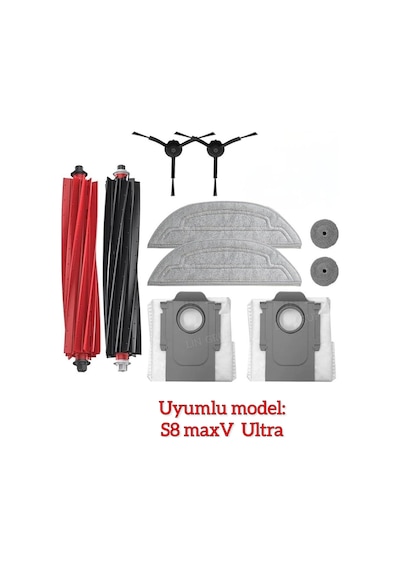 Roborock Uyumlu S8 Maxv Ultra Modeli İle Uyumlu Yedek Parça Seti