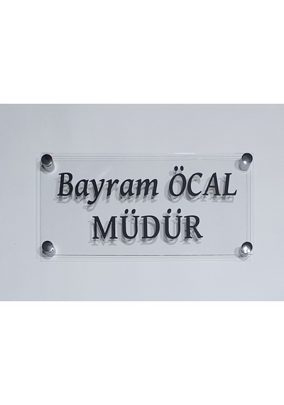 Pleksi Okul.Ofis.Iş Yeri Kapı Isimliği 25Cm X 12Cm