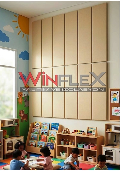 Akustik Kumaş Kaplı Panel-60x120cm Krem