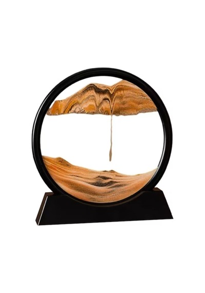 Kişiye Özel 3d Cam Hareketli Turuncu Renk Kum Sanatı