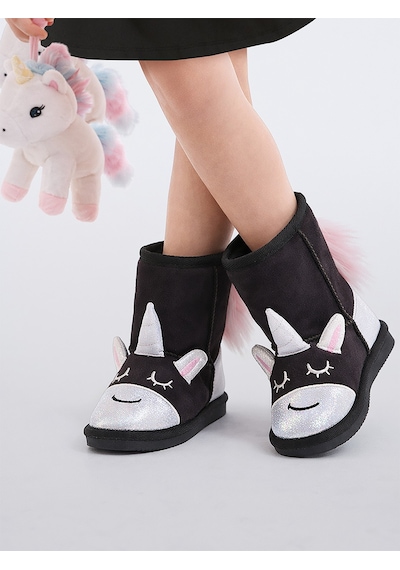 Denokids Siyah Unicorn Kız Çocuk Bot