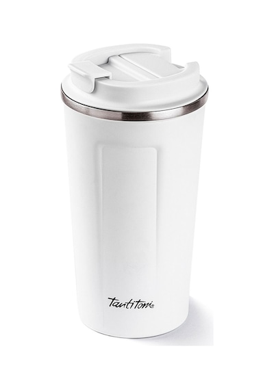 Tantitoni Beyaz Coffee Yazılı Paslanmaz Çelik Termos Bardak 500ml Beyaz