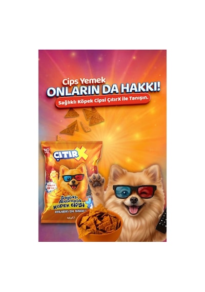 Çıtır X Köpek Cipsi Kuzu Etli Köpek Ödülü 40gr