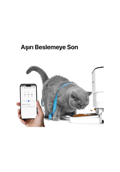 Otomatik Mama Kabı Kamerasız 4 Lt Uygulama Kontrollü Paslanmaz Çelik Kaseli X8612