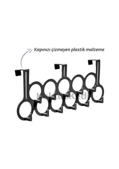 Kalın Kapılarla Uyumlu Kapı Arkası Askılık Gri Antrasit, 7480000717114 Çok Renkli