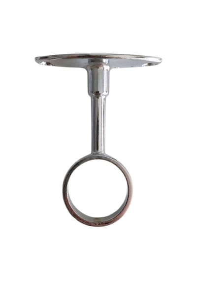 Yuvarlak Ayaklı Açık Askı Borusu Flanşı Mobilya Yuvarlak Boru Flanşı Metal Boru Çapı:25mm 2 Adet Krom