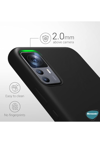 Microsonic Matte Silicone Xiaomi Mi 12T Pro Kılıf Siyah