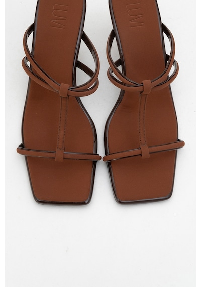 Luvishoes Luvi Shoes Mocha Kahverengi Kare Burunlu İnce Bantlı Kadın Topuklu Terlik Kahverengi Luvishoes Luvi Shoes Mocha Kahverengi Kare Burunlu İnce Bantlı Kadın Topuklu Terlik Kahverengi