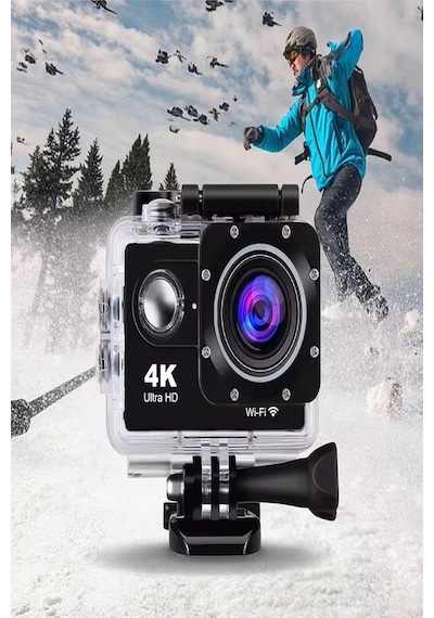 Kask Kamerası 170 Derece 16 Mp 4k Ultra Hd Wifi Aksiyon Kamerası Kumandalı Kamera