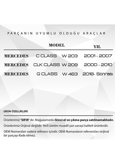 2adet Mercedes Clk Class W209 İçin Klima Havalandırma Motor Kolu