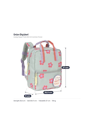 Lassig Happy Trails Mini Sırt Çantası Flower Çok Renkli