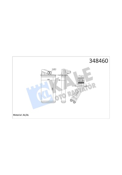 Kale 348460 Kalorifer Radyatörü - Renault Laguna 2001-2007 2.9 V6 24v 7701038542