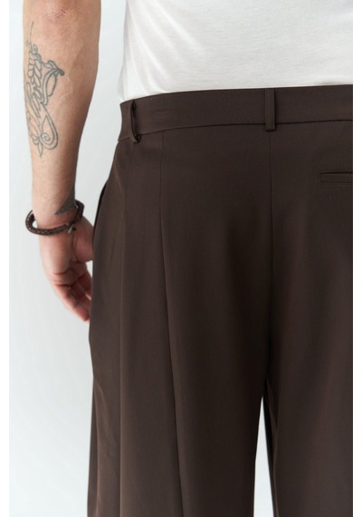 Mai Collection Mai Studios Co. Hector Kahve Geniş Paça Erkek Pantolon Kahverengi