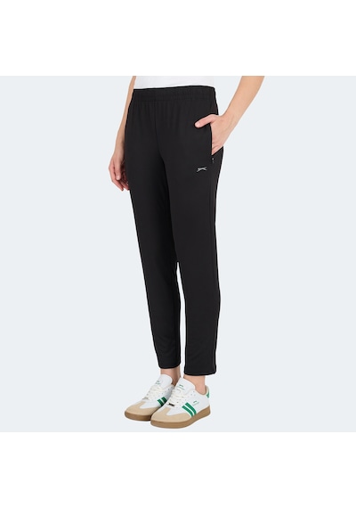 Slazenger RESCUE Kadın Fermuar Cepli Siyah Eşofman Altı